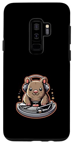 Hülle für Galaxy S9+ Wombat DJ Spinning Vinyl Kopfhörer Fun von Wombat DJ Turntables Music Fun Cute Animal