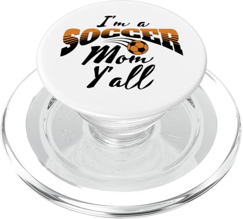 Mom Soccer Lover Shirt für Fußball-Mama Geschenk Orange & Schwarz PopSockets PopGrip für MagSafe von Women's Soccer Mom Apparel For Soccer Mamas