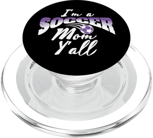 Mom Soccer Lover Shirt für Fußball-Mama Geschenk lila & weiß PopSockets PopGrip für MagSafe von Women's Soccer Mom Apparel For Soccer Mamas