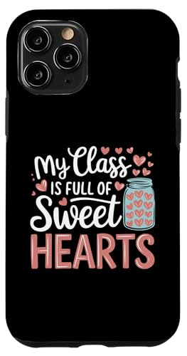 Hülle für iPhone 11 Pro Meine Klasse ist voll von süßen Herzen für Lehrerinnen und Lehrer zum Valentinstag von Women's Valentines Day Teacher Apparel