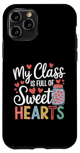 Hülle für iPhone 11 Pro Meine Klasse ist voller süßer Herzen Süße Lehrerin zum Valentinstag von Women's Valentines Day Teacher Apparel