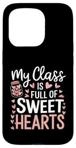 Hülle für iPhone 15 Pro Meine Klasse ist voller süßer Herzen Süße Lehrerin zum Valentinstag von Women's Valentines Day Teacher Apparel