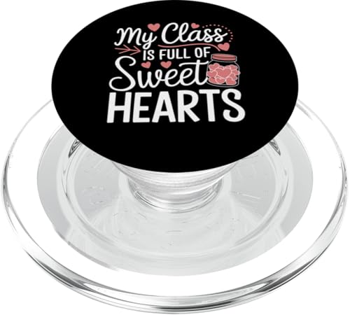 Meine Klasse ist voll von süßen Herzen für Lehrerinnen und Lehrer zum Valentinstag PopSockets PopGrip für MagSafe von Women's Valentines Day Teacher Apparel