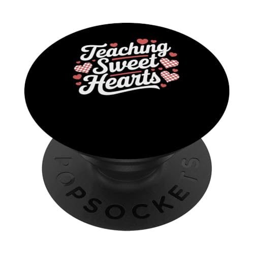 Teaching Sweet Hearts Teacher Apparel Valentinstag Frauen PopSockets Klebender PopGrip von Women's Valentines Day Teacher Apparel