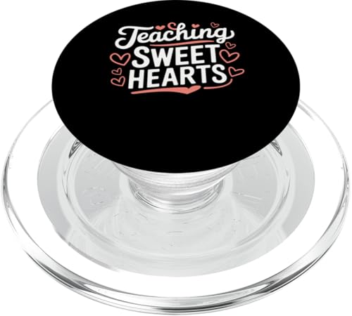 Teaching Sweet Hearts Teacher Graphic Tee Hearts Day PopSockets PopGrip für MagSafe von Women's Valentines Day Teacher Apparel