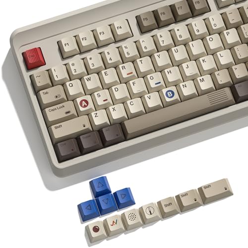 Womier PBT-Tastenkappen, 75 %, benutzerdefinierte Tastenkappen, Farbstoff-Sublimation, Cherry Profil-Tastenkappe, für die meisten 60 % 75 % TKL, 100 % Gateron Cherry MX Switches mechanische Tastatur, von Womier