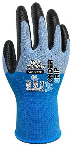 Wonder Grip WG-522 Bee-Tough - Ölbeständiger Arbeitshandschuh, Nitrilbeschichtung; Stricktechnik, Hitzeschutzhandschuhe für sicheres Greifen; XXL / 11 von Wonder Grip