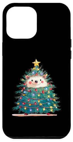 Hülle für iPhone 12 Pro Max Igel-Weihnachtsbaum-Pyjama, für Mädchen und Jungen, Weihnachtsbeleuchtung von Wonderful Christmas Gifts For Boys & Girls