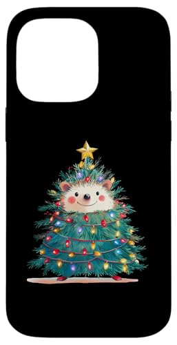 Hülle für iPhone 14 Pro Max Igel-Weihnachtsbaum-Pyjama, für Mädchen und Jungen, Weihnachtsbeleuchtung von Wonderful Christmas Gifts For Boys & Girls