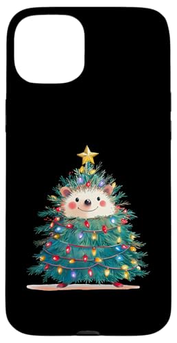 Hülle für iPhone 15 Plus Igel-Weihnachtsbaum-Pyjama, für Mädchen und Jungen, Weihnachtsbeleuchtung von Wonderful Christmas Gifts For Boys & Girls