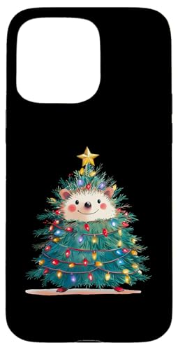 Hülle für iPhone 15 Pro Max Igel-Weihnachtsbaum-Pyjama, für Mädchen und Jungen, Weihnachtsbeleuchtung von Wonderful Christmas Gifts For Boys & Girls