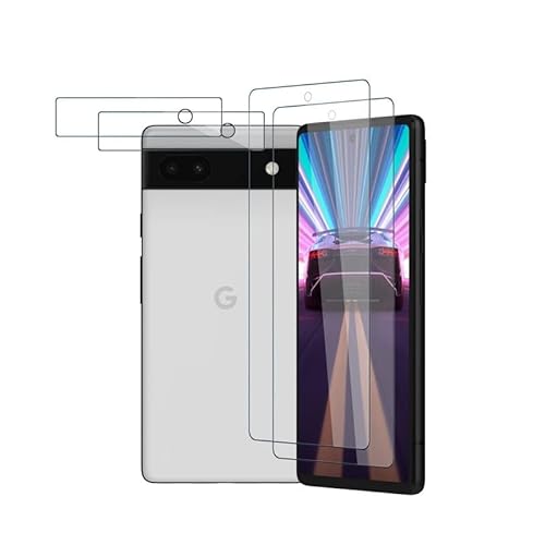 2+2 Stück Glas für Google Pixel 6a Panzerglas Kameraschutz, für Schutzfolie Google Pixel 6a Displayschutz, Ultrabeständig für Google Pixel 6a folie, 9H Härte, Blasenfrei, HD Klar Displayschutzfolie von Wondoner