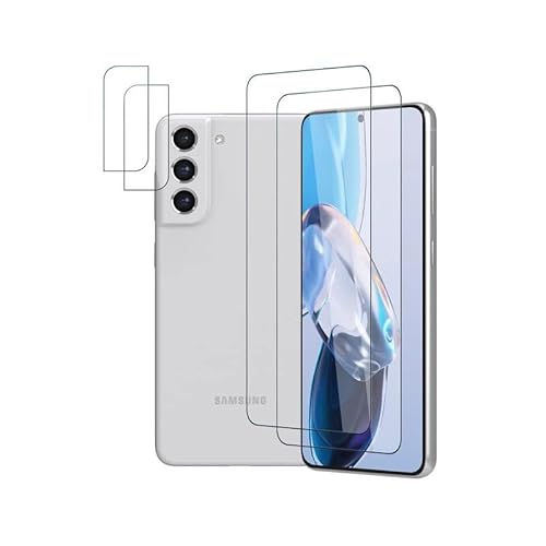 2+2 Stück für Schutzfolie für Samsung Galaxy S21 FE 5G Panzerglas mit Kameraschutz, 9H Härte Schutzglas für Samsung S21 FE Folie, HD Klar Blasenfrei Displayschutz für Galaxy S21 FE Screen Protector von Wondoner