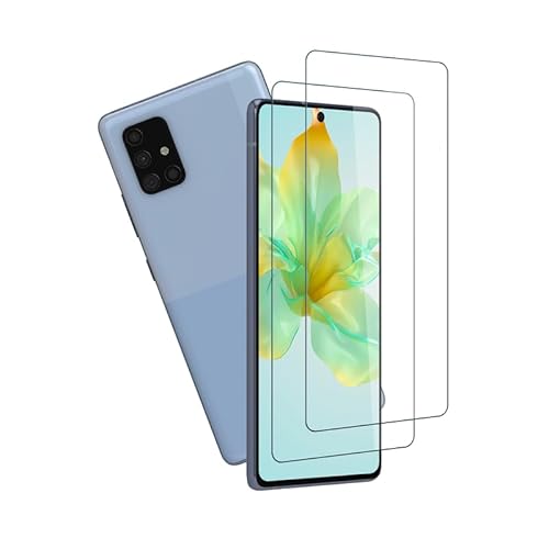 [2 Stück] Displayschutzfolie für Samsung Galaxy A71 5G Panzerglas, Splitterfrei Panzerglasfolie für Samsung A71 Schutzfolie, Blasenfrei Einfacher Montage Displayschutz für Samsung Galaxy A71 5G Folie von SANQIZ