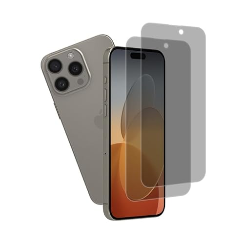 [2 Stück] Schutzfolie für iPhone 15 Pro Max Blickschutz, Anti Spy Schutzfolie für iPhone 15 Pro Max Privacy Displayschutz, Ultra-klar, Schutzglas Displayschutz für iPhone 15 Pro Max Panzerglas von Wondoner