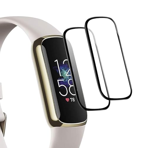 Wondoner 2 Stück für Fitbit Luxe Schutzfolie, Soft TPU Passt Perfekt Panzerglasfolie für Fitbit Luxe Displayschutz, Anti-Fingerprint Displayschutzfolie für Fitbit Luxe Folie von Wondoner