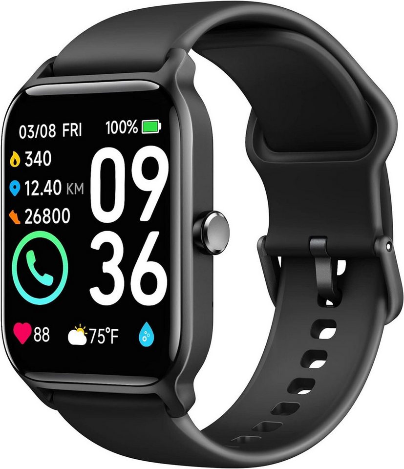 Woneligo Fur Herren mit IP68 wasserdicht,100+ Sportmodi Smartwatch (1,8 Zoll, Android iOS) von Woneligo