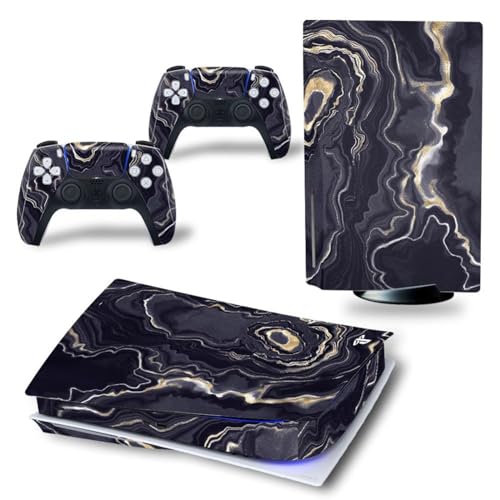 Wonhomke Marmor Design für PS5 Disk-basierte Edition Skin Aufkleber für PS5 Skin Aufkleber Abziehbild Vinyl Skins für PS5 PVC-Aufkleber Skins (PS5-008) von Wonhomke