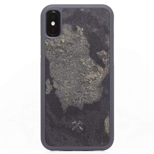 Woodcessories - Bumper Case kompatibel mit iPhone XS Max Hülle Grau Stein Camo von Woodcessories