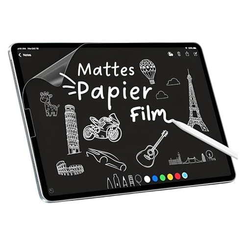 Worezal iPad Papier Schutzfolie - Premium Anti-Glare & Anti-Fingerprint Displayschutzfolie für Zeichnen & Schreiben - Für iPad Pro/Air/mini - Ultradünn & Hochpräzise (iPad Pro 11 (2018-2022)) von Worezal