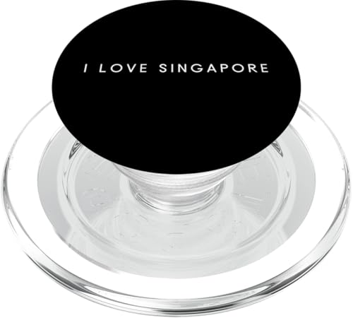 I Love Singapore – Minimalistisches Reise-Souvenir PopSockets PopGrip für MagSafe von World Trip Collection Apparel Gifts