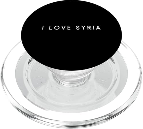 I Love Syria – Minimalistisches Reise-Souvenir PopSockets PopGrip für MagSafe von World Trip Collection Apparel Gifts