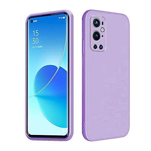 Wousunly Kompatibel mit Oneplus 9 Pro Hülle Liquid Silikon TPU,Handyhülle Oneplus 9 Pro Dünn Kratzfeste,Schutzhülle Oneplus 9 Pro Weich Stoßfeste (Violett) von Wousunly