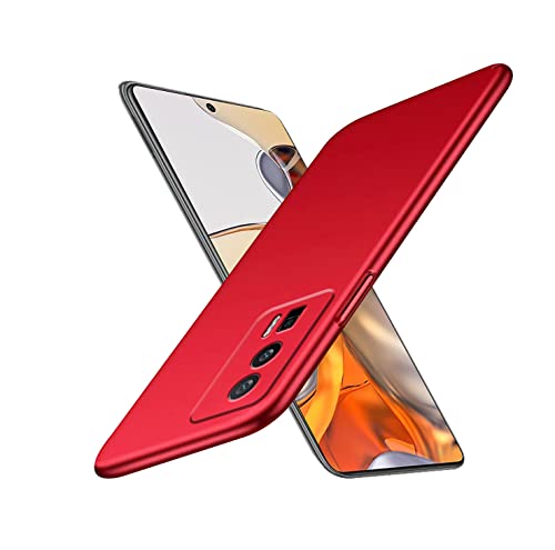 Wousunly für Xiaomi Poco F5 Pro Hülle Ultra Dünn Stoßfeste| Handyhülle Poco F5 Pro Silikon TPU Mattem Finish Case|Schutzhülle für Xiaomi Poco F5 Pro Schutz Hardcase Anti Rutsch (rot) von Wousunly