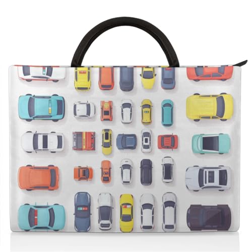 Cars-Cartoon-Laptophülle, kompatibel mit 35,6-40,6 cm (14-16 Zoll) Notebook-Laptop-Taschen für Damen und Herren, Tragetasche, Akt von WowPrint