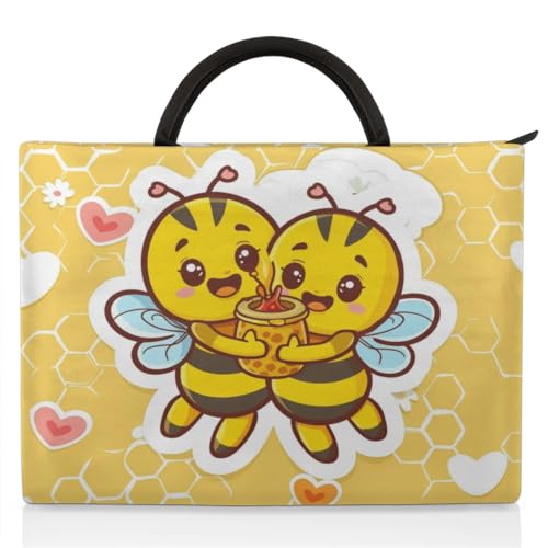 Laptoptasche mit niedlichem Bienen-Motiv, kompatibel mit 35,6-40,6 cm (14-16 Zoll) Notebook-Laptop-Taschen für Damen und Herren, Tragetasche, Aktentasche, Laptop-Tasche von WowPrint