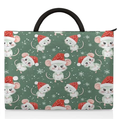 Laptoptasche mit weihnachtlichem Maus-Muster, kompatibel mit 33-35,6 cm (13 - 14 Zoll) Notebook-Laptop-Taschen für Damen und Herren, Tragetasche, Aktentasche, Laptop-Tasche von WowPrint