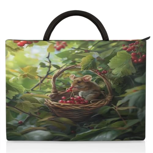 Mouse Berries Laptop-Hülle, kompatibel mit 35,6-40,6 cm (14-16 Zoll) Notebook-Laptop-Taschen für Damen und Herren, Tragetasche, Aktentasche, Laptop-Tasche von WowPrint