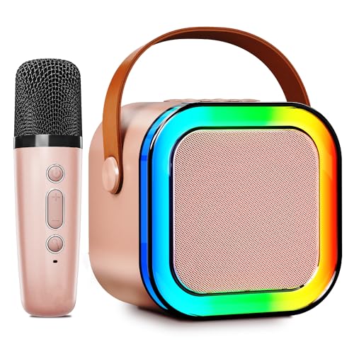 2024 Karaoke Maschine Mikrofon für Kinder Erwachsene: Wowstar Karaoke Mikrofon Kinder - Mini Karaoke Maschine - Karaoke Box Set Bluetooth Lautsprecher - Geschenke Geburtstagsgeschenk für Mädchen von Wowstar