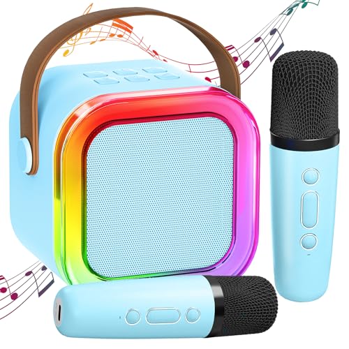 Karaoke Maschine Kinder mit 2 Karaoke Mikrofon Kinder: [Neueste] Kinder Karaoke mit Mikrofon - Karaoke Anlage mit 2 Mikrofonen - Mini Karaoke Set Box - Geschenke für Mädchen, Jungen - Kinder Spielzeug von Wowstar