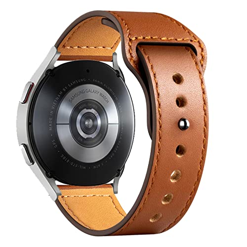 22mm Leder Armbänder für Samsung Galaxy Watch 3 Armband 45mm/46mm/Gear s3 frontier/Classic,Sport band für Huawei Watch GT2/GT2e/GT/GT3 Pro/Garmin vivoactive 4/Venu 2/Amazift GTR 3/2/Pro (Braun) von Wowstrap