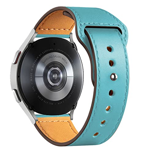 22mm Leder Armbänder für Samsung Galaxy Watch 3 Armband 45mm/46mm/Gear s3 frontier/Classic,Sport band für Huawei Watch GT2/GT2e/GT/GT3 Pro/Garmin vivoactive 4/Venu 2/Amazift GTR 3/2/Pro (Heißes Blau) von Wowstrap