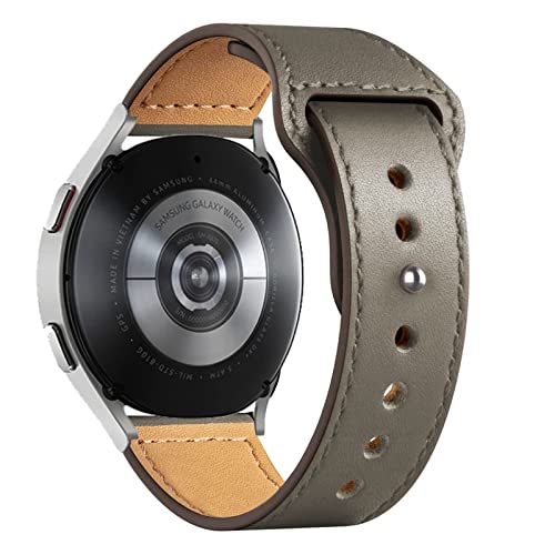 22mm Leder Armbänder für Samsung Galaxy Watch 3 Armband 45mm/46mm/Gear s3 frontier/Classic,Sport band für Huawei Watch GT2/GT2e/GT/GT3 Pro/Garmin vivoactive 4/Venu 2/Amazift GTR 3/2/Pro (Graubraun) von Wowstrap