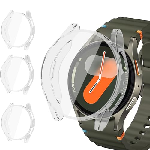 Hülle für Samsung Galaxy Watch 7 Schutzhülle 40mm, 3 Stück Weiche TPU Case Ersatzabdeckung für Samsung Galaxy Watch 7 Hülle 40mm Damen Herren, Galaxy Watch 7 Zubehör, Smartwatch 7 Schutzhülle Schutz von Wowstrap