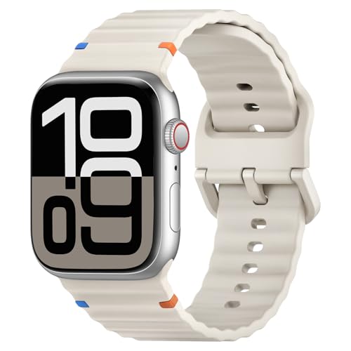 Sportarmband für Apple Watch Armband 40mm 41mm 38mm 42mm 45mm 44mm 46mm iWatch Band für Damen Herren,Weich Silikon Sport Apfelband Armbänder für Apple Watch Series 10 9 8 7 6 5 4 3 SE 2nd Ultra/2 49mm von Wowstrap