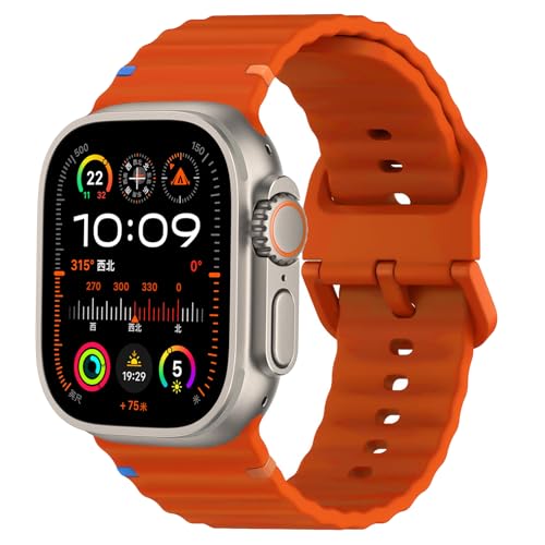 Sportarmband für Apple Watch Ultra 2/Ultra Armband 49mm 46mm 45mm 44mm 42mm 41mm 40mm 38mm iWatch Band für Herren Damen,Silikon Sport Apfelband Armbänder für Apple Watch Series 10 9 8 7 6 5 4 3 SE 2nd von Wowstrap