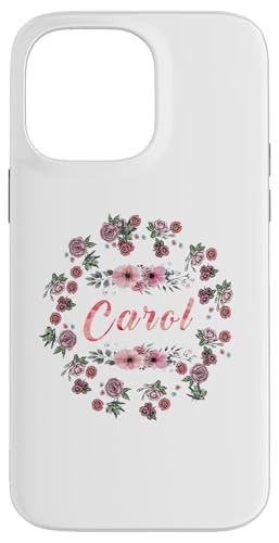 Hülle für iPhone 14 Pro Max Carol Name Floral von Wowtastic!