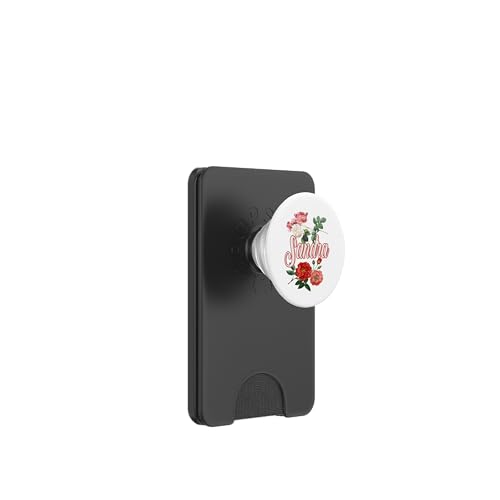 Sandra Name mit Blumen PopSockets PopWallet für MagSafe von Wowtastic!