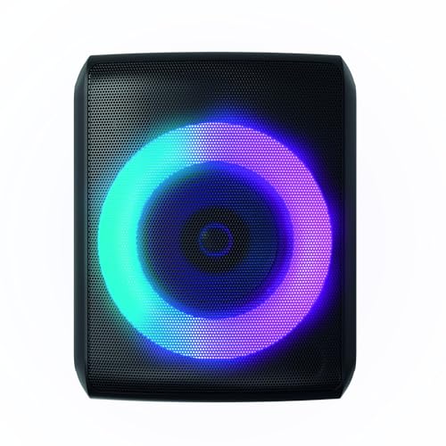 Woxter Monster Tragbarer Bluetooth-Lautsprecher mit Karaoke-Funktion, RGB, 2000-mAh-Akku, Leistung 60 W, mehrere Bluetooth 5.3-Eingänge, Mikrofon IN, Micro-SD, AUX und USB von Woxter