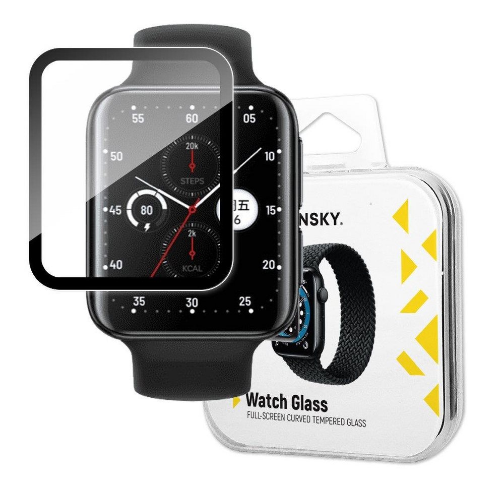 Wozinsky Schutzglas Full Glue Schwarz für Oppo Watch 2 (46mm), Displayschutzglas, 1 Stück von Wozinsky