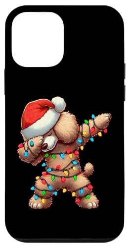 Hülle für iPhone 12 mini Dabbing Pudel Weihnachtsbeleuchtung Nikolausmütze Jungen Mädchen von Wrapped with Christmas Lights