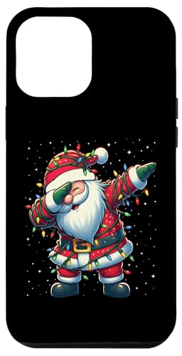 Hülle für iPhone 13 Pro Max Dabbing Santa Claus Weihnachtsbeleuchtung Nikolausmütze Xmas Schnee von Wrapped with Christmas Lights