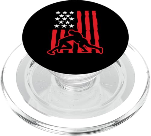 Wrestling-Fan von American Flag Wrestler PopSockets PopGrip für MagSafe von Wrestling And Wrestler Clothing