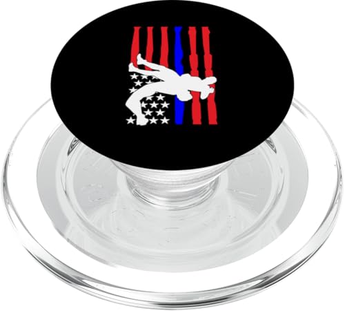 Wrestling-Fan von American Flag Wrestler PopSockets PopGrip für MagSafe von Wrestling And Wrestler Clothing