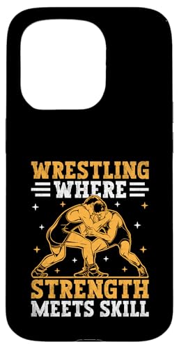 Hülle für iPhone 15 Pro Wrestling, wo Stärke auf Können trifft von Wrestling Martial Arts Wrestler Gifts