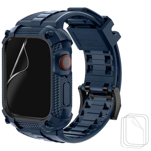 Wristitani Kompatibel mit Apple Watch Armband 44 mm/40 mm, Sport-Armband, stoßfest, Apple Watch mit Schutzhülle, kompatibel mit iWatch Serie SE Serie 6 5 4 von Wristitani